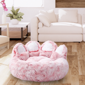 Fluffy Bear Paw Pet Bed